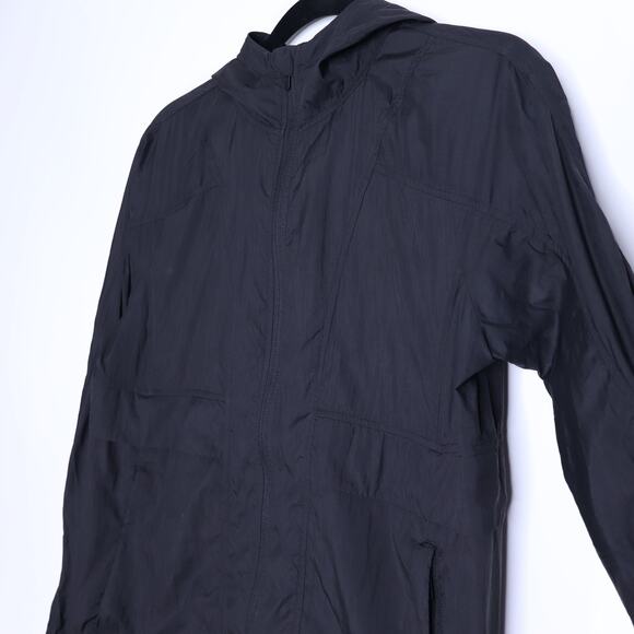 LULULEMON Packable Hood Lite Jacket Black Long Sleeve Windbreaker Women's 4 - Picture 3 of 6